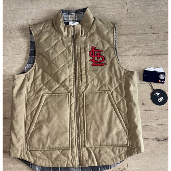 Men's St. Louis Cardinals Darius Rucker Reversible Canvas Vest Size Medium NWT - Picture 5 of 10